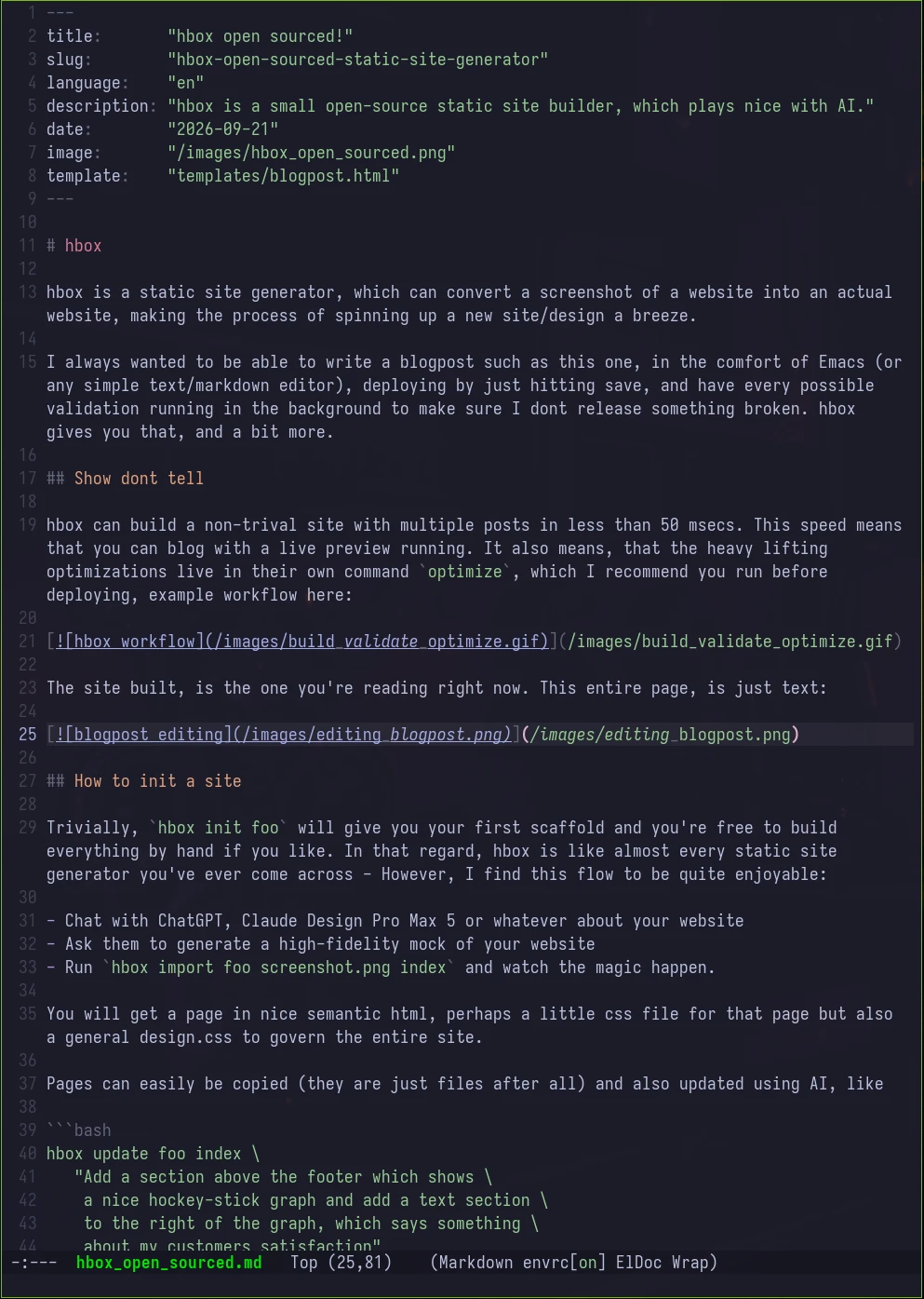 blogpost editing
